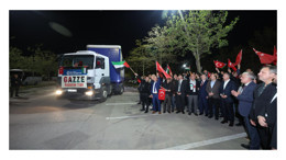Yardım tırları Kocaeli'den Gazze'ye yola çıktı