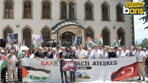 Kocaeli'de İsrail'in Gazze'ye yönelik saldırılarına protesto!
