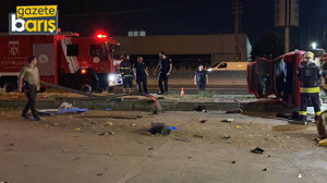 Başiskele’de akaryakıt istasyonuna dalan otomobil takla attı