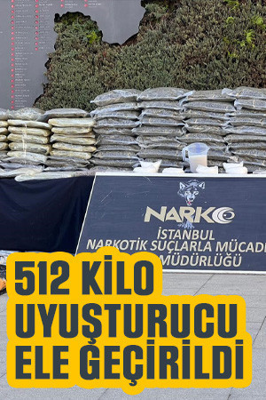 Dev operasyon: 512 kilo uyuşturucu ele geçirildi