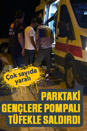 Parktaki gençlere pompalı tüfekle saldırdı: Çok sayıda yaralı