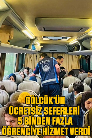 Gölcük'ün ücretsiz seferleri binden fazla öğrenciye hizmet verdi