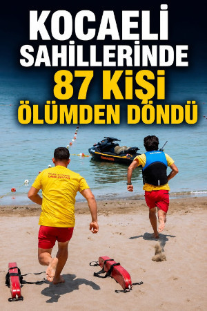 Kocaeli sahillerinde 87 kişi ölümden döndü