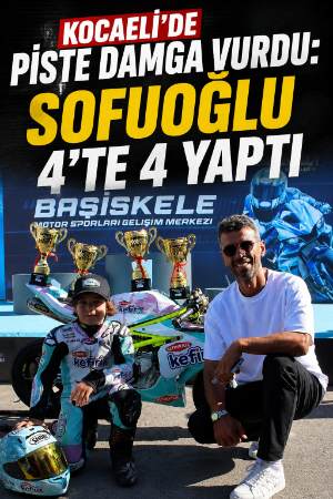 Kocaeli’de piste damga vurdu: Sofuoğlu 4’te 4 yaptı