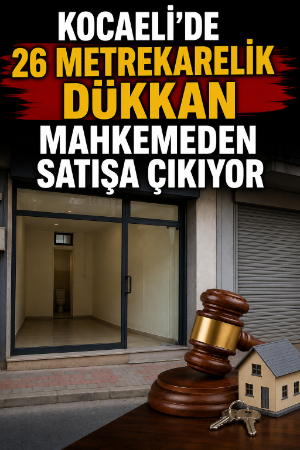Kocaeli'de 26 metrekarelik dükkan mahkemeden satışa çıkıyor