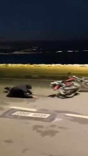 Kocaeli’de motosiklet şovu kötü bitti