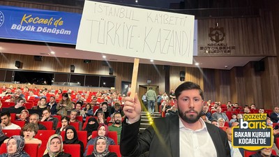 Kocaeli’de Bakan Kurum için ilginç pankart!