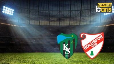 Kocaelispor - Boluspor canlı anlatım