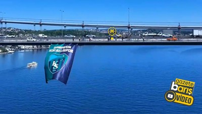 Kocaelispor bayrağı İstanbul Boğazına çok yakıştı