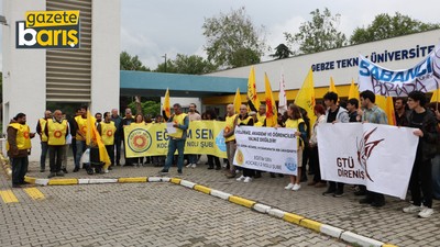 GTÜ’deki akademisyenlere soruşturma protesto edildi