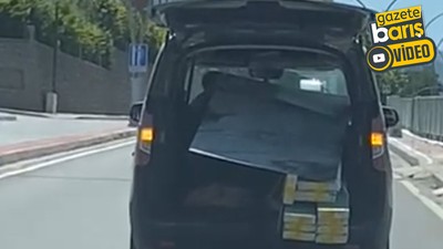 Yuvacık’ta güvenli taşımacılık(!) O anlar kameralara anbean yansıdı