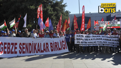 Gebze’deki sendikalardan Filistin’e destek