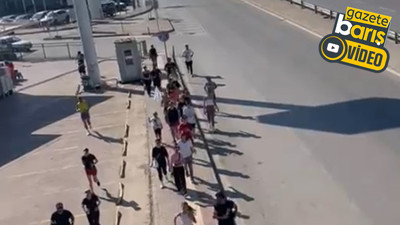 Kocaeli'de AVM önünde yapılan kalabalık koşu