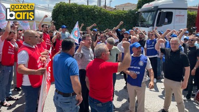 Sendikalar omuz omuza. GÜBRETAŞ grevine DİSK’li genel başkan desteği
