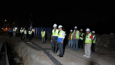 Başiskele Kavşağı Koridor Projesi’nde gece mesaisi
