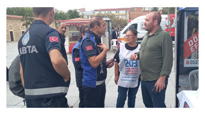 Gebze’de zabıtalar ile emekliler tartıştı