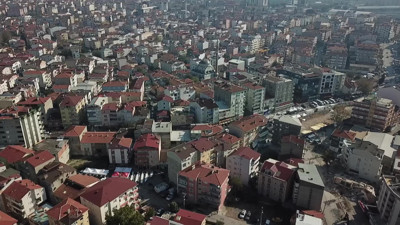 Gebze’de riskli bölge havadan görüntülendi