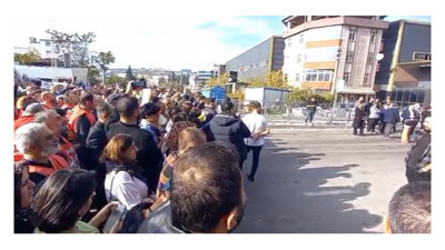 Dilovası’nda yanan iş yerinde gergin anlar