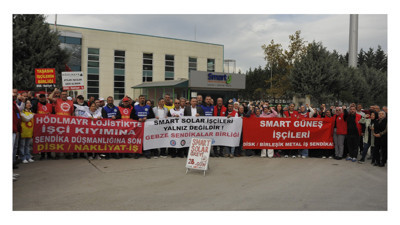 Smart Solar işçilerine sendikalardan destek ziyareti