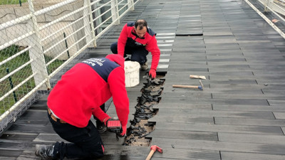 Şehir Hastanesi üstgeçidi bakımdan geçti