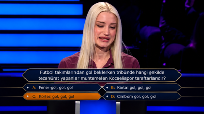 “Kim Milyoner Olmak İster”de Kocaelispor sorusu heyecan yarattı