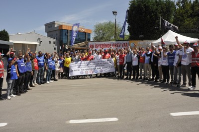 Gebze Sendikalar Birliği’nden grevdeki işçilere ziyaret