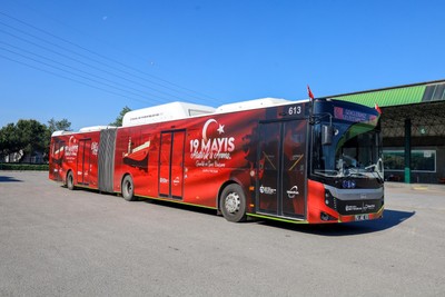 Kocaeli’de otobüs ve tramvaylara 19 mayıs dokunuşu