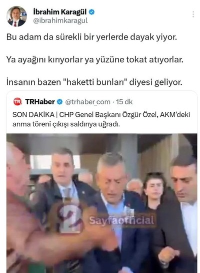 Çirkin paylaşımı, tepki çekmişti, Yeni Şafak yazarı, Özel'den özür diledi!