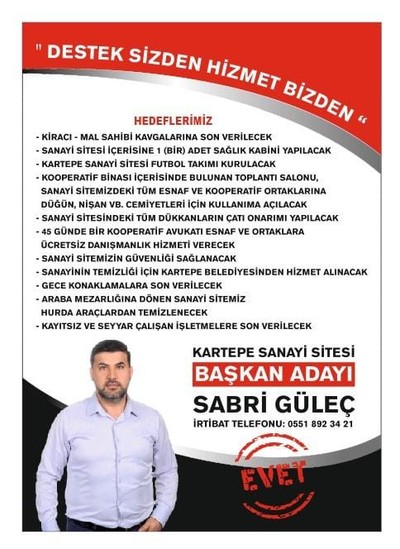 Kartepe Sanayi Sitesi kongreye gidiyor! İşte ilk aday