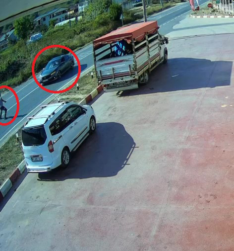 Kandıra’da Alkollü sürücünün çarptığı yayayı zıplaması kurtardı