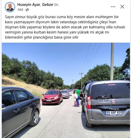 Eski muhtardan Büyükgöz’e: Şehir plancılığınız bana göre sıfır