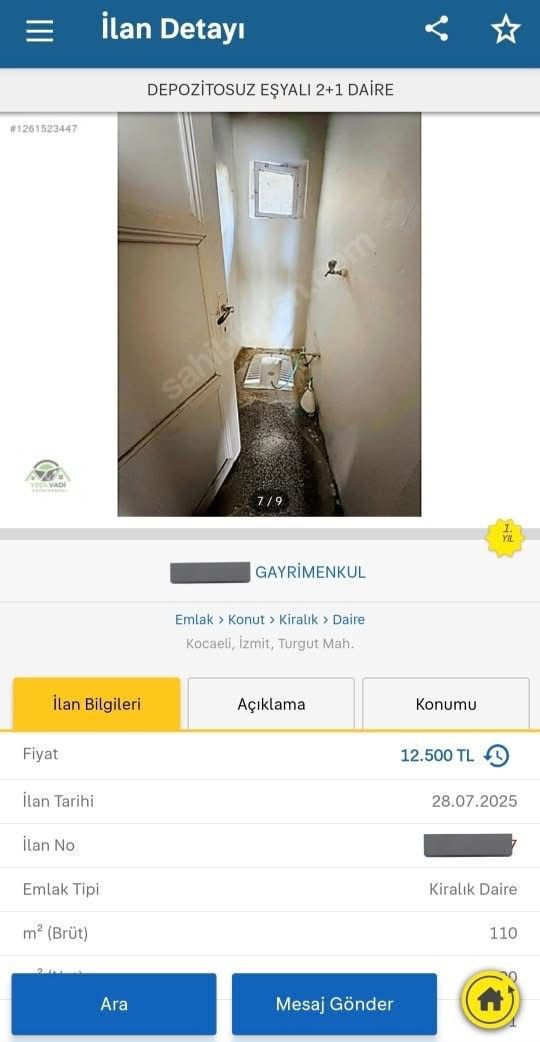 İzmit’te 12 bin TL kira istenen ev şok etti