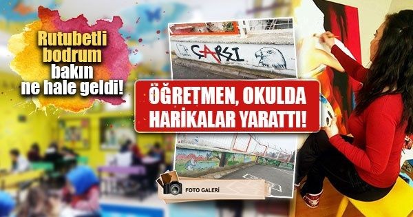 Kocaeli'de öğretmen, okulda harikalar yarattı... - Resim: 1