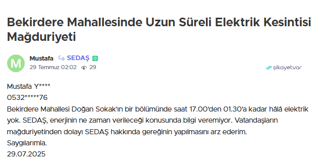 Kocaeli’nin büyük sorunu: SEDAŞ