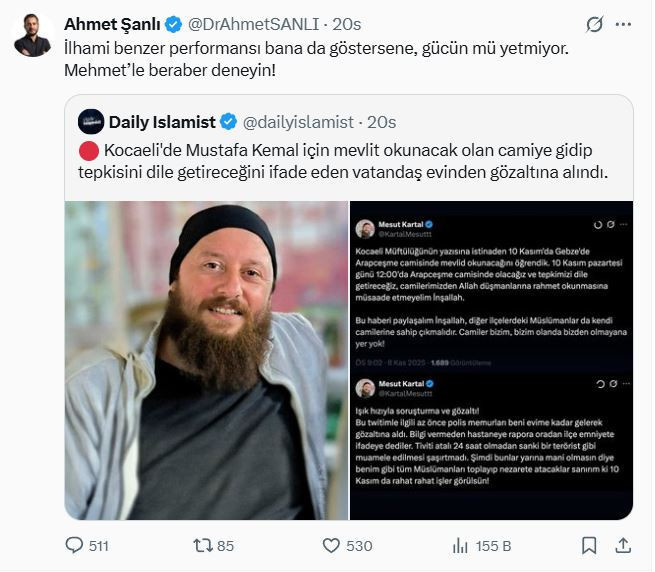 Atatürk düşmanından Devlet’in Valisi’ne “Senden adam olmaz”, Müftüye “Cübbeli kafir”