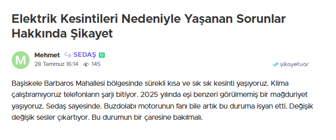 Kocaeli’nin büyük sorunu: SEDAŞ