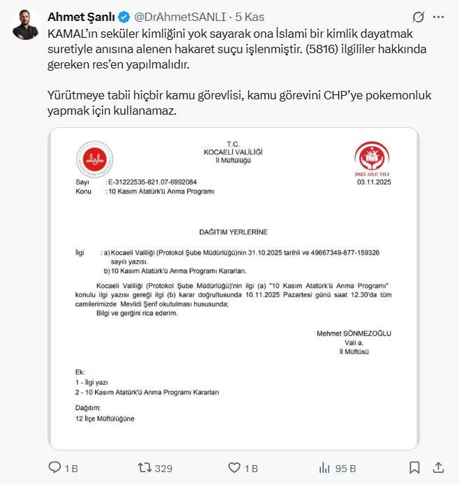 Atatürk düşmanından Devlet’in Valisi’ne “Senden adam olmaz”, Müftüye “Cübbeli kafir”