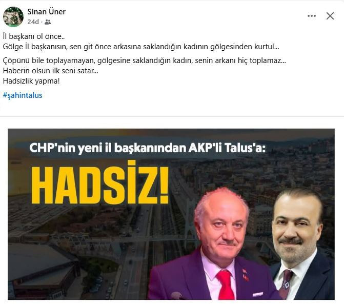“Gölge il başkanısın, çöpünü bile toplayamayan senin arkanı hiç toplamaz"