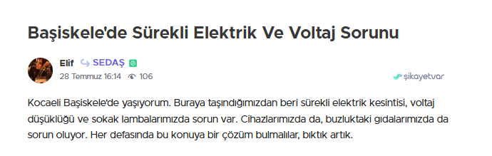 Kocaeli’nin büyük sorunu: SEDAŞ