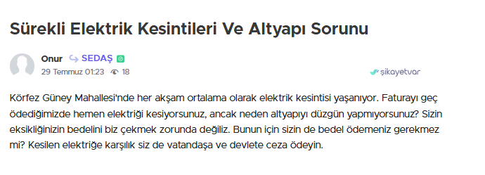 Kocaeli’nin büyük sorunu: SEDAŞ