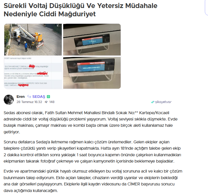 Kocaeli’nin büyük sorunu: SEDAŞ