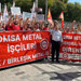 İşten atılan işçiler konsolosluk önünde eylem yaptı