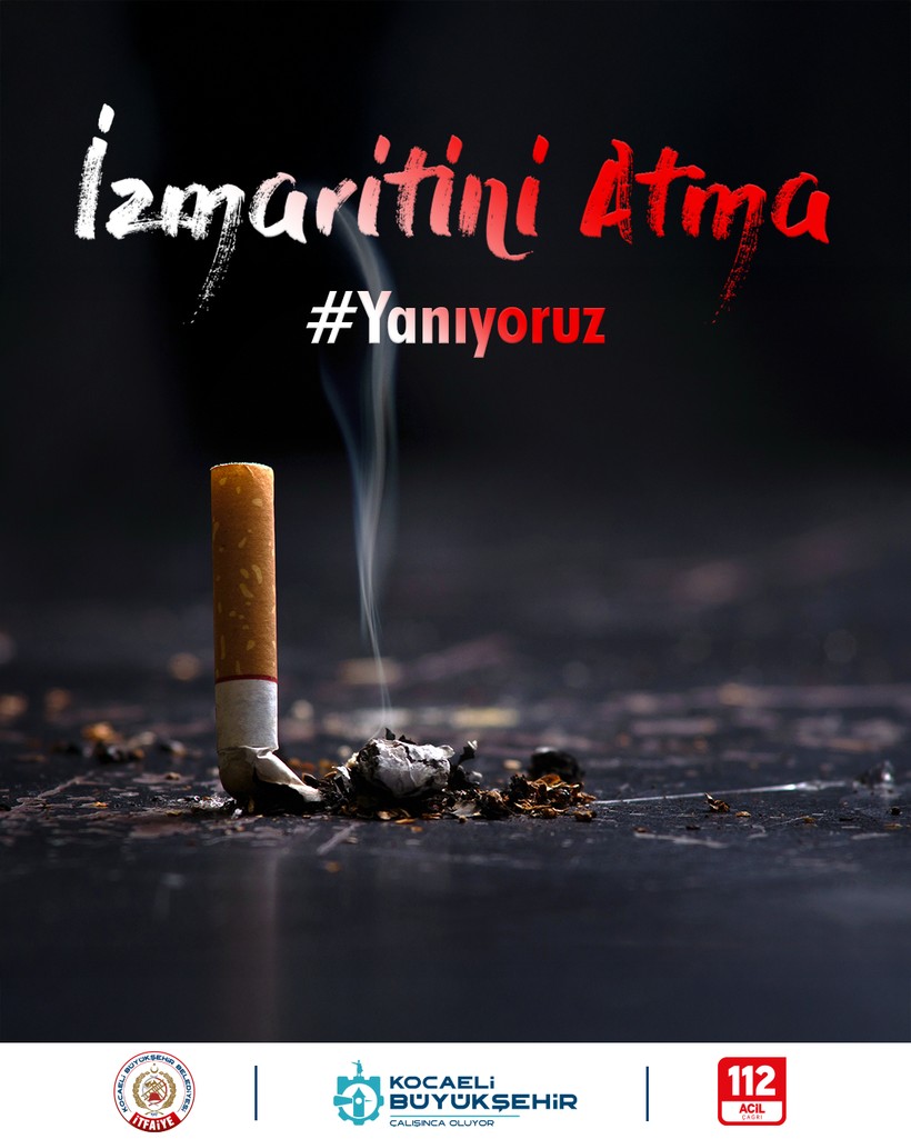 İtfaiyeden uyarı: İzmarit yangınlarına dikkat!