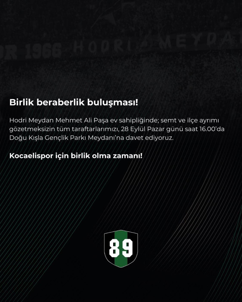 Hodri Meydan’dan ‘Birlik ve beraberlik buluşması’