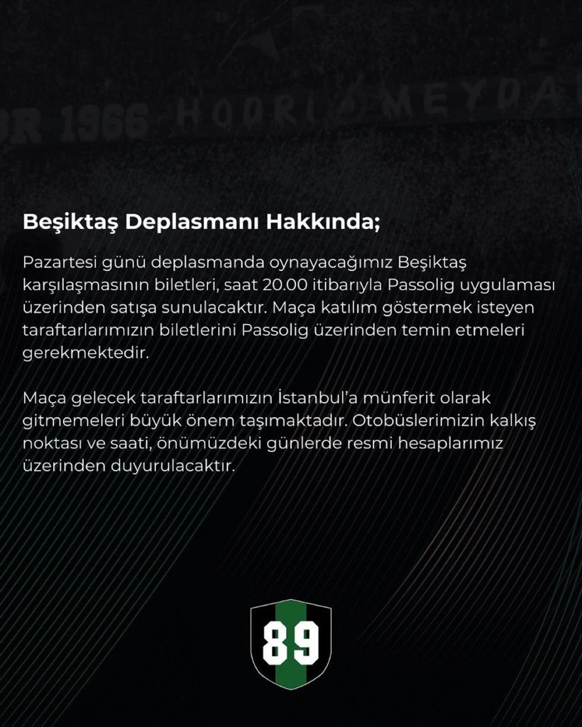 Hodri Meydan’dan Beşiktaş deplasmanı için bilgilendirme
