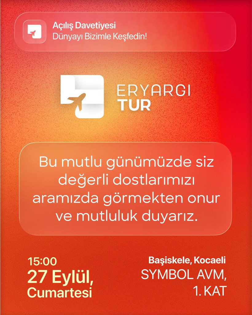 Dünyayı keşfettirecek Eryargı Tur, Symbol AVM’de açılıyor