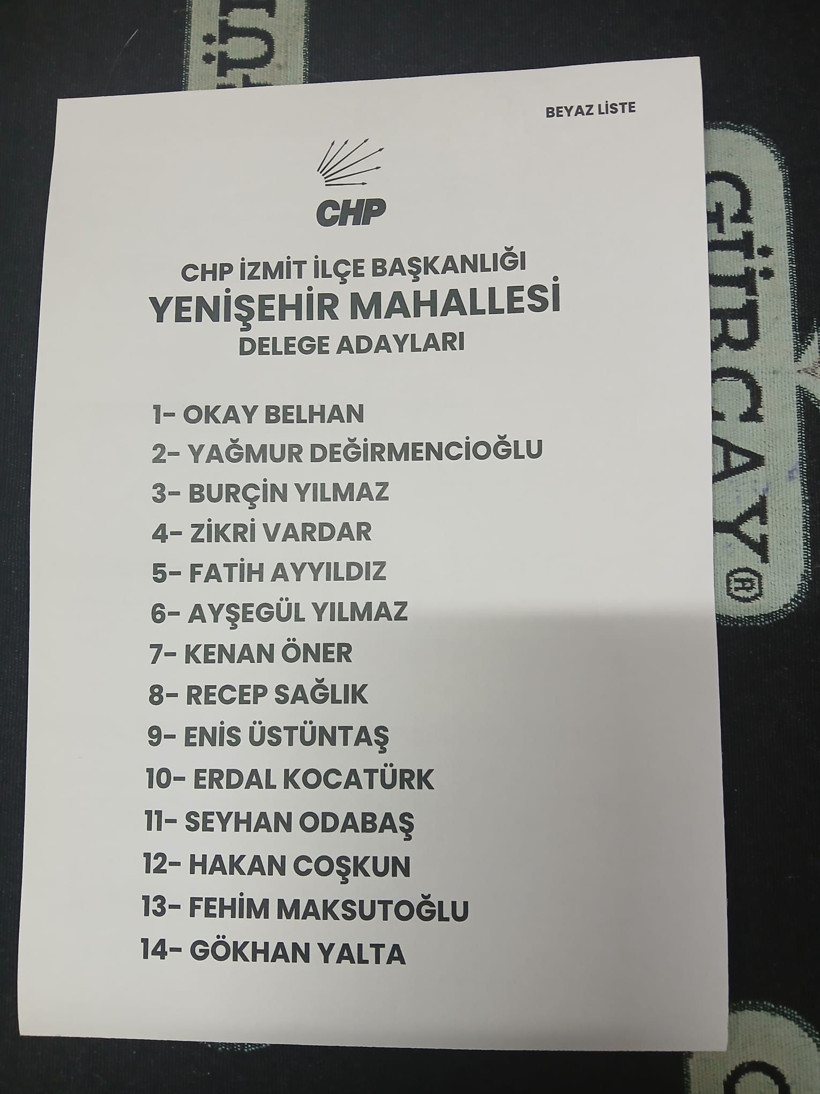 İşte CHP’nin Yenişehir delegeleri