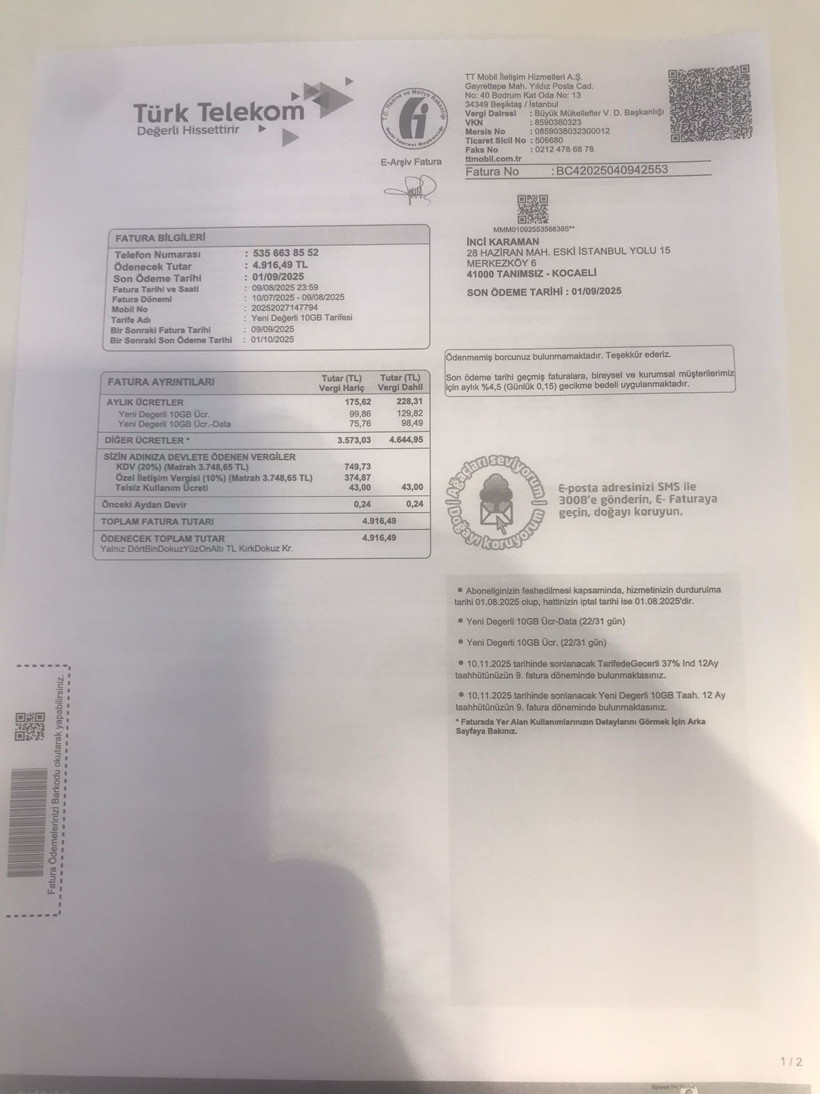 Kocaeli’deki Türk Telekom’da taahhüt mağduriyeti. Bir ay sonra gelen faturayla şok yaşadı