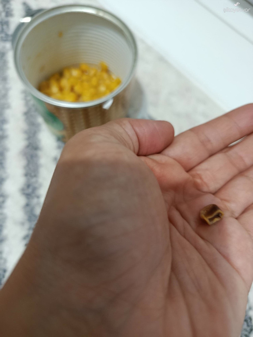 Şok iddia! Aldığı konserve mısırı çocuklarına yedirdikten sonra fark etmiş!