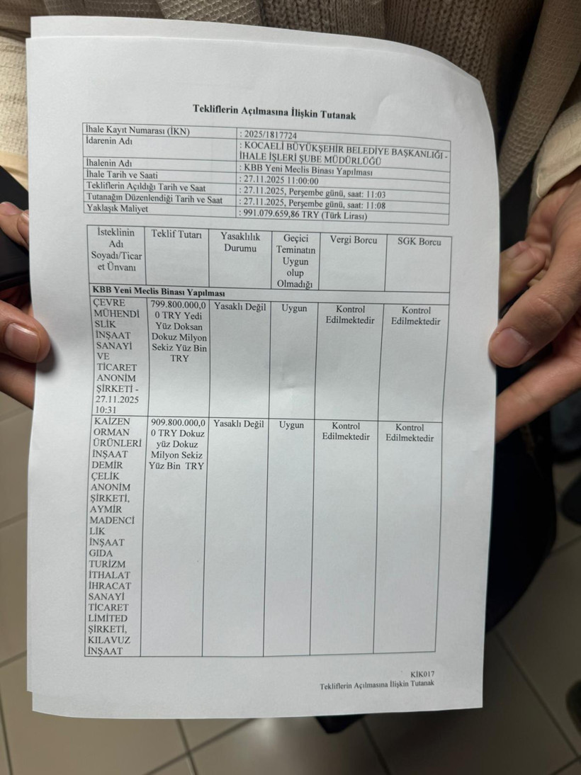 Kocaeli Büyükşehir'e son model meclis binası ihalesinde milyonlar havada uçuştu!